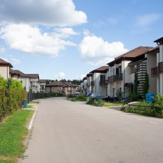 Панорама улицы, вид 1, поселок Art Village Панорама улицы, вид 1, КП Арт Вилладж